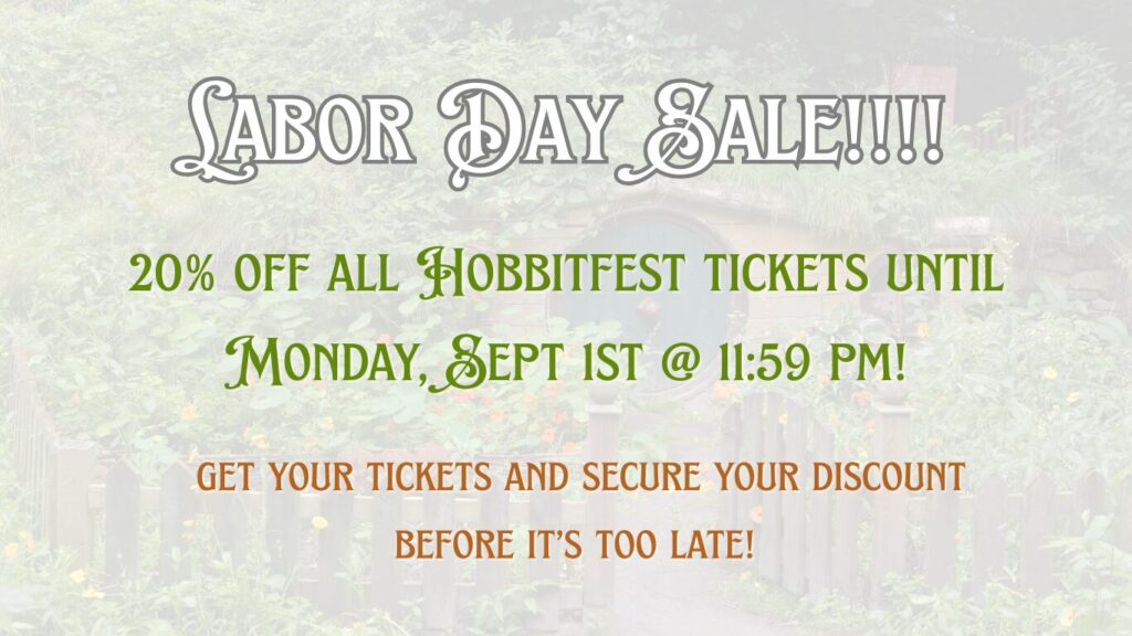 HobbitFest 20% Off Sale