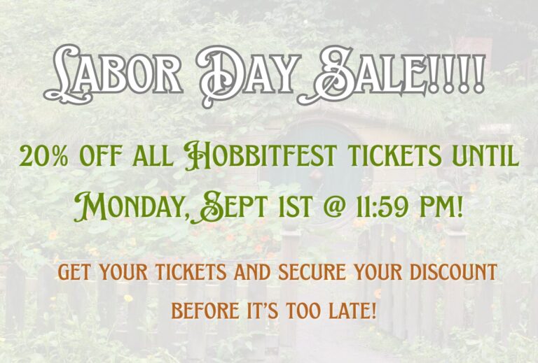 HobbitFest 20% Off Sale